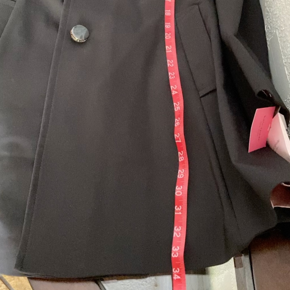 Kate Spade Black Belt Coat NWT - Picture 6 of 12